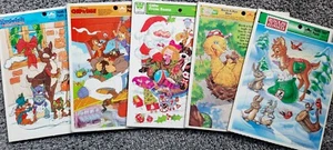 Vintage Golden Whitman Frame-Tray Puzzles Disney Santa Rudolph Sesame Street Lot - Picture 1 of 10