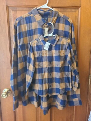 Camisas de madera de pera a juego The Childrens Place Daddy & Me nuevas con etiquetas - talla XL y 5T Foto 1 de 4