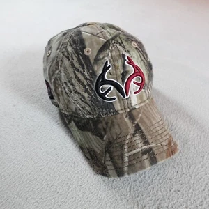 Vintage Camo Hat Mens Green Strapback Fish Hunt Buck Antlers The Game Adult Cap - Picture 1 of 11