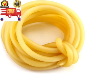QWORK 10FT 1/4" OD 3/16" ID Natural Latex Rubber Tubing Surgical Tube for Home, - Picture 1 of 12