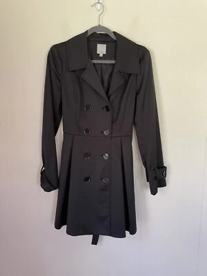 Halogen Black Belted Peacoat Jacket ~ Pockets, Button Closure ~ Women’s Size S - Image 1 of 4