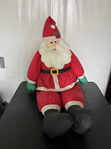 De Colección Papá Noel Paracaídas Nylon Enorme Decoración Cuidador Navidad Peluche Tamaño Natural - Imagen 1 de 14