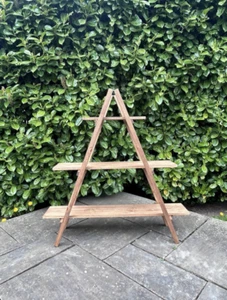 Wooden Tier Ladder Shelf Unit Storage Folding Bookcase Plant Display Stand. - Picture 1 of 9