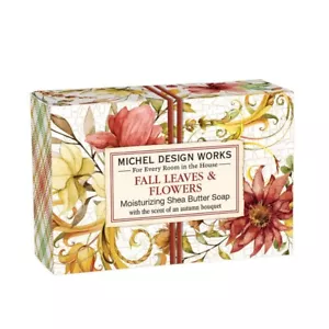 Michel Design Works Fall Leaves & Flowers Shea Butter Soap Bar Autumn Leaves Fig - Picture 1 of 2