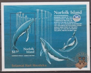 Norfolk Is 1995 Humpback Whale Conservation/Jakarta '95 $1.20 Sheet SG MS595 MNH - Picture 1 of 1