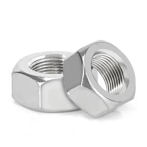 M2 M2.5 M3 M3.5 M4 M5 M6 M8 M10 - M24 A4 STAINLESS STEEL HEXAGON HEX FULL NUTS - Picture 1 of 16