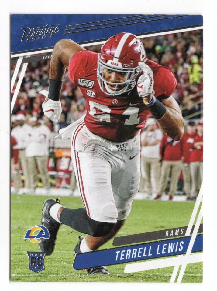 EX- Terrell Lewis 291 2020 Panini PrestigeRC Rookie Los Angeles Rams Card - Image 1 of 1