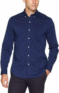 Dockers langärmliges Button-Down-Hemd für Herren neu mit Etikett Comfort Flex keine Falten blau XL - Bild 1 von 3