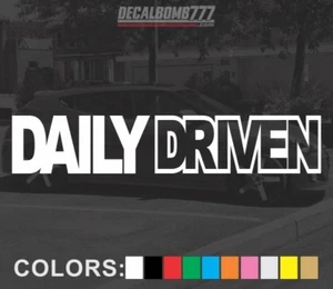 Daily Driven Sticker Vinyl Turbo Diesel Jdm Drift Turbo Blower Low Stance Slam - Imagen 1 de 2