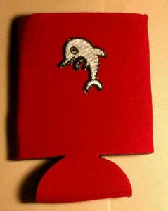 Delfino Acqua Oceano Piccolo Pesce Rosso Bianco Bottiglia Scalda Cooler Insulat - Picture 1 of 2