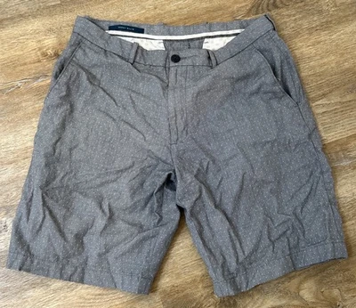 Pantalones Cortos Para Hombre Perry Ellis Gris Con Lunares Blancos 100% Algodón Estilo Chino Talla 34 Foto 1 de 4