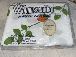Vintage NEU Wamsutta Christian Dior Double Flat Sheet Full Size THE DIOR ROSE - Bild 1 von 6