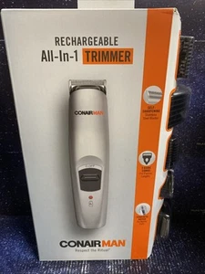 CONAIR MAN RECHARGEABLE ALL IN 1 ONE BEARD AND MUSTACHE TRIMMER NIB - Picture 1 of 7