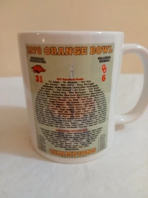 Taza de colección Arkansas Razorbacks 1978 Orange Bowl Champions vs Oklahoma Sooners Foto 1 de 4
