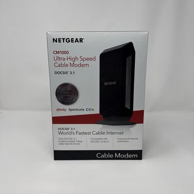 NETGEAR CM1000-100NAS DOCSIS 3.0 & 3.1 Cable Modem Ultra High Speed 1Gbps  - Image 1 of 2