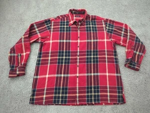 Chaqueta con botones Nautica para hombre XXL roja a cuadros manga larga 100 % algodón franela - Imagen 1 de 8