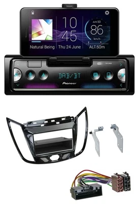 Pioneer USB MP3 Bluetooth DAB Autoradio für Ford C-Max Kuga Klavierlack schwarz - Bild 1 von 4