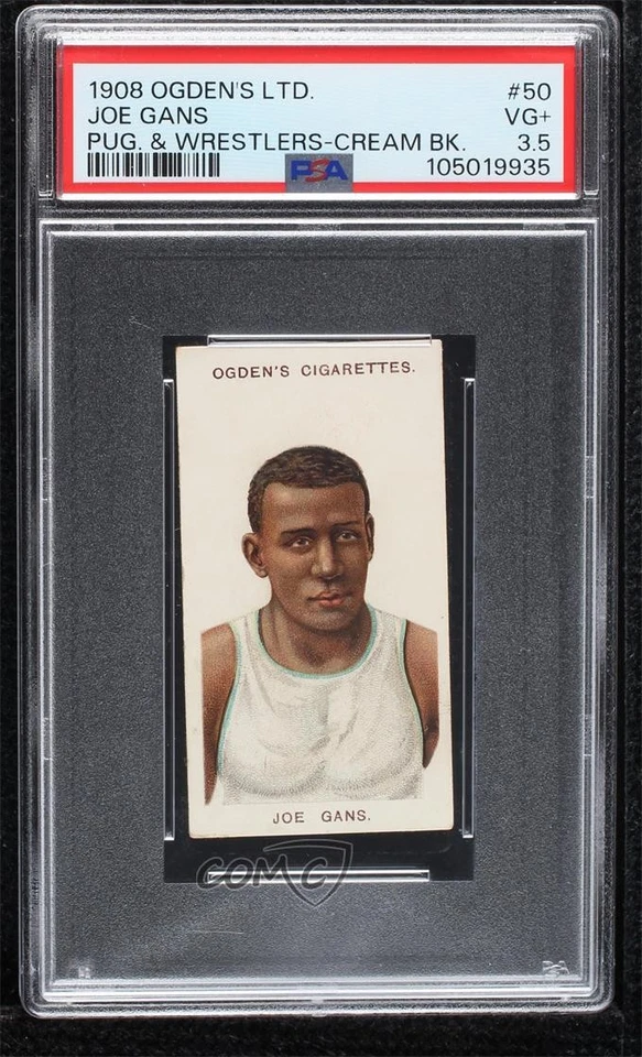 1908 Ogden's Pugilists & Wrestlers Tobacco Joe Gans #50 PSA 3.5 - Image 1 of 2