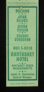 1950s Nantasket Hotel Beverage Lounge James G. Constantine Nantasket Beach MA MB - Picture 1 of 2