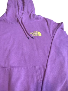 The North Face Hoodie Mens Med Pink/yellow Sweatshirt Casual Logo (164) - Picture 1 of 8