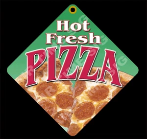 Letrero de concesión de diamantes de pizza - remolque, restaurante 12"" x 12"" 2 caras - Imagen 1 de 2
