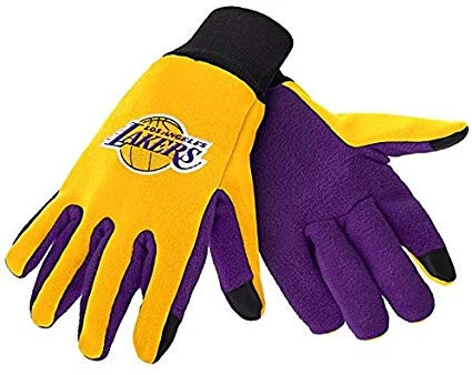 Los Angeles Lakers Texting Gloves NEW One Size Fits Most FOCO Cover