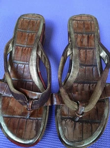 Nine West Rustic Look Wedge Heel Sandals Fit 5 LOVELY ** - Picture 1 of 5