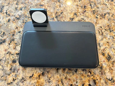 Nomad Wireless Charging Base Station for Apple Watch/iPhones Leather NM30011A00 - Image 1 of 4