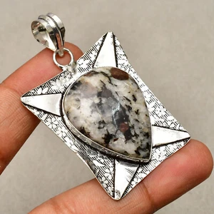 Azurite Gemstone 925 Sterling Silver Handmade Jewelry Pendant 2.16" - Picture 1 of 8