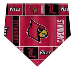 LOUISVILLE CARDINALS DOG CAT BANDANA PREMIUM OVER COLLAR MEDIUM LARGE - Picture 1 of 1