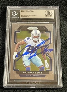 Jourdan Lewis Signed 2021 Panini Prizm Card #246 BAS Certified Dallas Cowboys - Picture 1 of 3