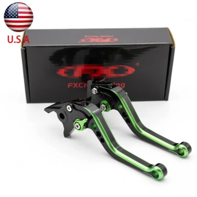 Palancas de embrague de freno CNC para ZX10R 2006-2015 Z1000 2007-2016 mango rayas cortas Foto 1 de 4