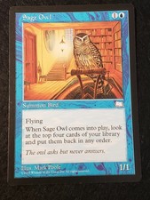 Sage Owl X4 Weather Light NM/LP MTG Magic The Gathering Cards Play Set