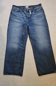 Madewell Low-Slung Baggy Jeans Moffat Wash 32 or 14 - slouchy denim wide leg NWT - Picture 1 of 13