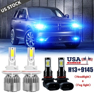 For Dodge Durango 2004-2009 8000K Combo LED Headlight High/Low + Fog Light Bulbs - Image 1 of 4