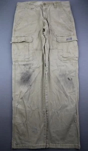 Men's Wrangler Relaxed Fit Cargo Pants Stretch Beige Size 34x34 (Msr 34x31) - Picture 1 of 12