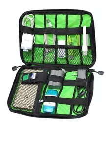 Borsa Organizer Viaggio Cavi Chiavetta USB Scheda Micro SD Caricabatterie PC - Foto 1 di 1