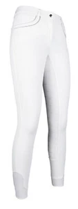 HKM Reithose Rimini Piping Silikon-Vollbesatz weiß Größe 42 Turnierreithose - Bild 1 von 1