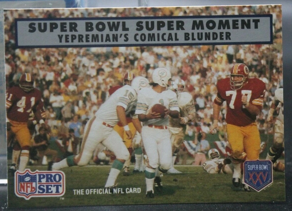 Garo Yepremian blunder (Dolphins/Super Moment) - 1990 Pro Set Super Bowl #141 - Image 1 of 1