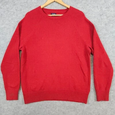 J Crew Men's Burgundy Crewneck Sweater Size L Polyamide/Lambswool Winter SPOT - Image 1 of 4