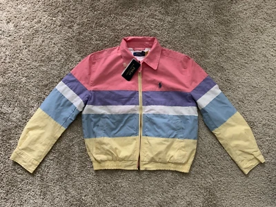 $248 Polo Ralph Lauren Mujer Popelina Cortavientos Color Bloque Chaqueta Talla S Nuevo con Etiquetas Foto 1 de 4
