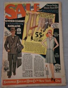 1929 National Bellas Hess Co catalogue de dédouanement d'été 71 pages couleur N&W vintage