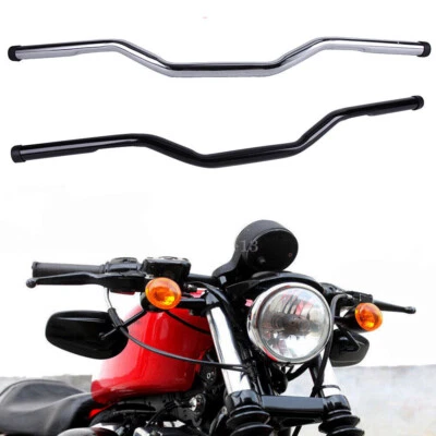 Motorcycle 1" 25mm Tracker Drag Handlebars Bar For Honda Cafe Racer Bobber Dyna - Image 1 of 4