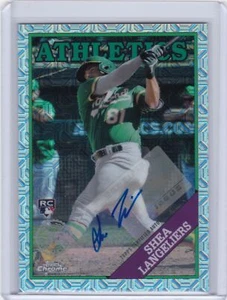 2023 Topps Series 1 1988 Chrome Auto Shea Langeliers Athletics Rookie 049/249 - Picture 1 of 2