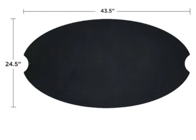 Real Flame Riverside Oval Powder Coated Steel Lid in Black - Image 1 of 2