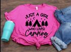 Zrób to sam Naklejka do prasowania: Just a Girl Who Loves Camping