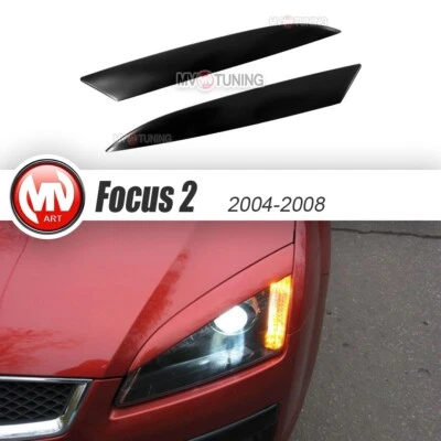 Fundas faros párpados delanteros cejas var №2 para Ford Focus 2 II 2004-2008 Foto 1 de 4