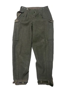 Vintage Wolle Armee Feldhose Herren 32 x 32 Schwedisch Drei Kronen Militär 1953 - Bild 1 von 5