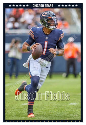 BEARS QUARTERBACK JUSTIN FIELDS 13”x19” COMMEMORATIVE POSTER Cover