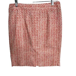 Cynthia Rowley Orange & White Geometric Pattern Golf Athleisure Skirt - Size 6 - Picture 1 of 9